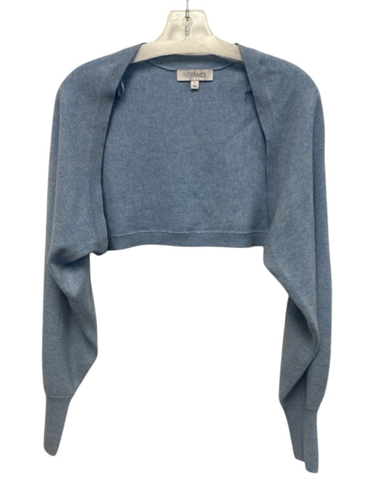 Intermix Size Large Light Blue Cashmere Long Sleeve Knit Tank Bolero Sweater Set Light Blue / Large