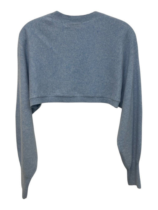 Intermix Size Large Light Blue Cashmere Long Sleeve Knit Tank Bolero Sweater Set Light Blue / Large