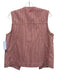 Damson Madder Size 10 Mauve & White Cotton Denim Tie Front Striped Vest Mauve & White / 10