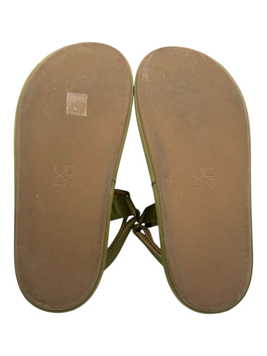Ulla Johnson Shoe Size 39 Olive Green Textile & Leather open toe Satin Sandals Olive Green / 39