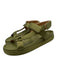 Ulla Johnson Shoe Size 39 Olive Green Textile & Leather open toe Satin Sandals Olive Green / 39