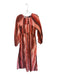 Asos Size 8 Orange & Rust Cotton Long Balloon Sleeve Ombre Maxi Dress Orange & Rust / 8