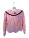 Damson Madder Size 12 Pink & Brown Cotton bib Long Balloon Sleeve Top Pink & Brown / 12