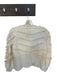 Vita Grace Size Est M Cream Cotton & Wool Long Balloon Sleeve Pom Pom Sweater Cream / Est M