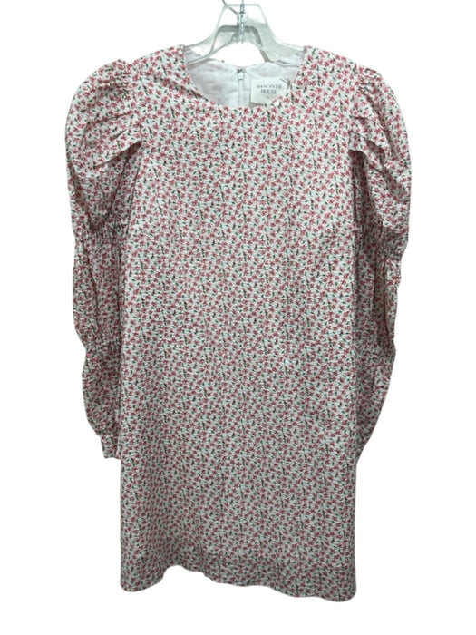 Hyacinth House Size Small Red, Green, White Cotton Long puff sleeve Floral Dress Red, Green, White / Small