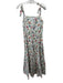 Rosie Cotswolds Size Small Cream & Multi Cotton Tie Straps Floral Tiered Dress Cream & Multi / Small