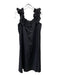 Hyacinth House Size XS Black Cotton Sleeveless Elastic Neck Midi Ruffles Dress Black / XS