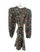 Smith & Quinn Size Medium Green & Multi Polyester Long Sleeve Floral Midi Dress Green & Multi / Medium