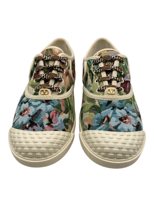 Valentino Garavani Shoe Size 39 Cream, Green, Multi textile upper Sneakers Cream, Green, Multi / 39