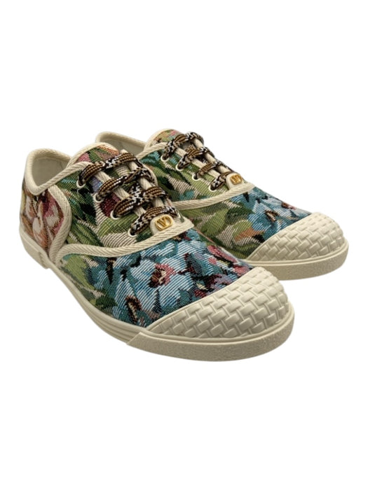 Valentino Garavani Shoe Size 39 Cream, Green, Multi textile upper Sneakers Cream, Green, Multi / 39