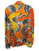 Simon Miller Size S Orange, Black & white Viscose Blend Abstract Print Shirt Top Orange, Black & white / S