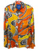 Simon Miller Size S Orange, Black & white Viscose Blend Abstract Print Shirt Top Orange, Black & white / S