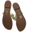 Tory Burch Shoe Size 9.5 Gold Leather Logo Thong Strap Flip Flop Flat Sandals Gold / 9.5