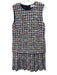 St. John Size 6 Red, Blue & Black Cotton Blend Houndstooth Tweed Dress Red, Blue & Black / 6