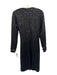 Chelsea 28 Size S Black Polyester Blend Fully Sequined Wrap Long Sleeve Dress Black / S