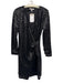 Chelsea 28 Size S Black Polyester Blend Fully Sequined Wrap Long Sleeve Dress Black / S