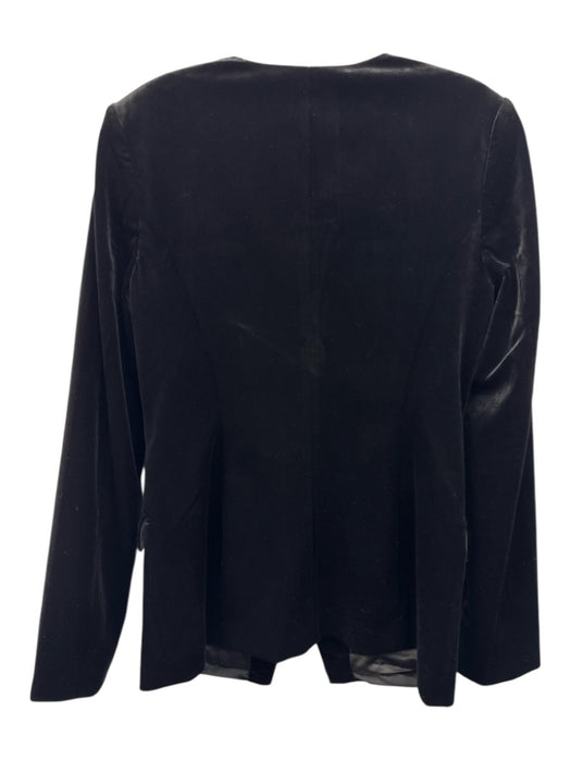 Favorite Daughter Size 6 Black Polyester Blend Velvet Shoulder Pads Top Black / 6