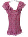 Loveshackfancy Size XS Pink & White Cotton Off Shoulder smocked Flowers Dress Pink & White / XS