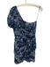 Loveshackfancy Size S Navy Blue & White Silk & Cotton Landscape Scene Dress Navy Blue & White / S