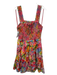 Alice + Olivia Size 10 Pink & Multi Cotton & Silk Floral Sleeveless Dress Pink & Multi / 10