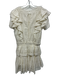 Loveshackfancy Size S Cream White Cotton Lace Detail Short Sleeve Ruffle Dress Cream White / S