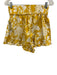 AMUR Size M Yellow & White Cotton Elastic Waistband Botanical Crop Short Set Yellow & White / M
