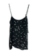 Equipment Femme Size S Black & Cream White Silk Spaghetti Strap Star Tank Top Black & Cream White / S