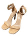 Stuart Weitzman Shoe Size 8.5 Tan Leather Square Toe Strappy Ankle Buckle Shoes Tan / 8.5