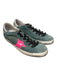 Golden Goose Shoe Size Est 10 Green & Pink Suede Lace Up Low Top Round Toe Shoes Green & Pink / Est 10