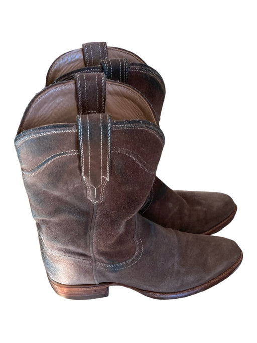 Tecovas Shoe Size 7.5 AS IS Brown Suede Solid Cowboy Men's Shoes 7.5