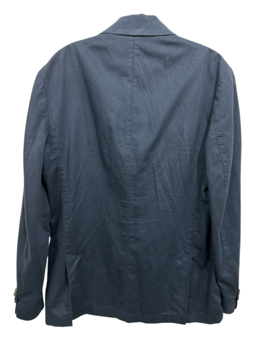Faherty Navy Cotton Blend Solid Patch Pocket 2 Button Men's Blazer Navy / XS