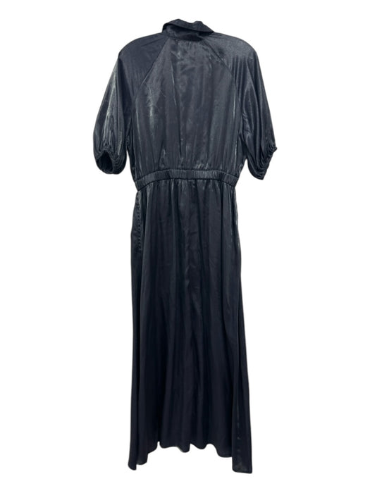 Samant Chauhan Size M Midnight blue Missing Fabric Metallic Maxi Zip Up Dress Midnight blue / M