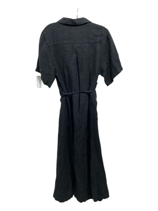 Mate Size L Black Cotton Belt Inc Maxi Collar Dress Black / L