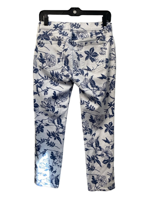 DL1961 Size 28 Blue Cotton Blend floral print 5 Pocket Zip Fly mid rise Jeans Blue / 28