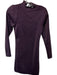 ASTR Size M Purple Metallic Blend Mock Neck Long Sleeve Shoulder Pads Dress Purple / M