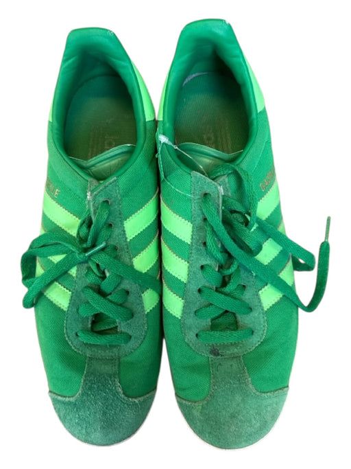 Adidas Shoe Size 9.5 Green Canvas & Leather Athletic Men's Sneakers Green / 9.5