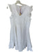 Raga Size M White Cotton Flutter Sleeves Polka Dot Dress White / M