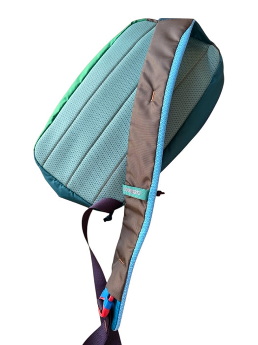 Cotopaxi Green & Teal Nylon Zip Close Color Block Athletic Bag Green & Teal / S