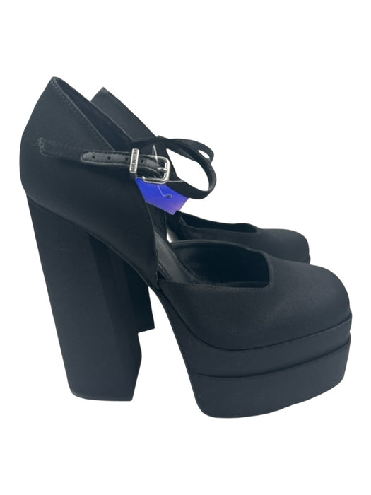 Gianni Bini Shoe Size 9 Black Ankle Strap Square Toe Block Heel Pumps Black / 9