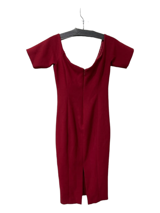 Cinq a Sept Size 4 Red Polyester & Viscose Back Zip Sweetheart Neckline Dress Red / 4