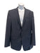 Versace Collection Navy Blue Virgin Wool Striped 2 Button Men's Suit Navy Blue / 50