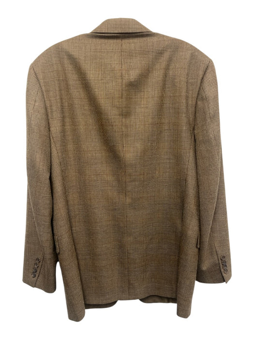 Burberry London Brown Wool Plaid 2 Button Men's Blazer Brown / 39R
