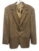 Burberry London Brown Wool Plaid 2 Button Men's Blazer Brown / 39R