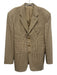 Armani Collezioni AS IS Tan & Black Silk Blend Houndstooth 3 button Men's Blazer Tan & Black / 40R