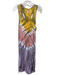 YFB Size S Yellow & Multi Cotton & Modal Sleeveless Ribbed Tye Dye Midi Dress Yellow & Multi / S
