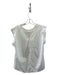 Size S White Cotton Frayed Hem Reversible Top White / S