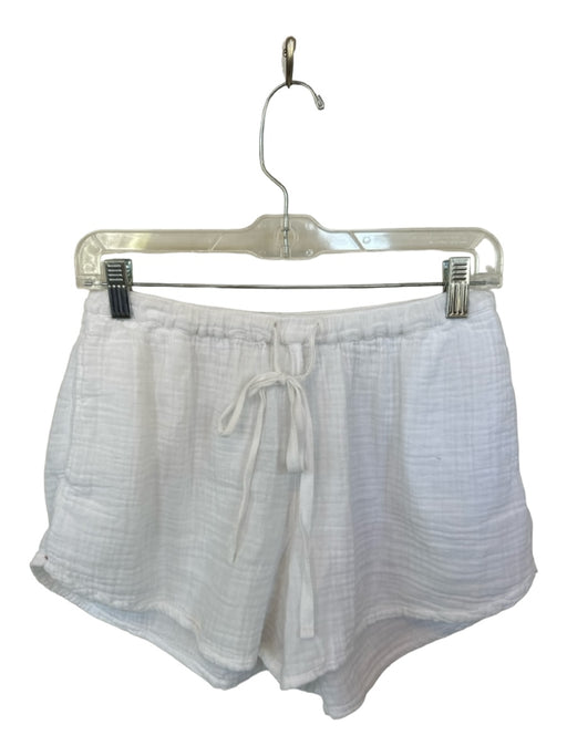 XiRENA Size S White Cotton Drawstring Gauze Shorts White / S