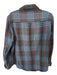 Outerknown Size XS/S Blue & Orange Organic Cotton Long Sleeve Plaid Flannel Top Blue & Orange / XS/S