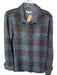 Outerknown Size XS/S Blue & Orange Organic Cotton Long Sleeve Plaid Flannel Top Blue & Orange / XS/S