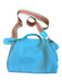 niu Mint & Orange Leather Pebbled Top Handles Canvas Strap Bag Mint & Orange / S